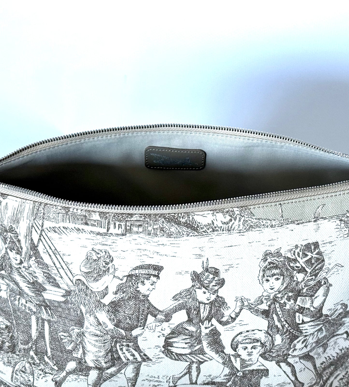 The Grey Toile Pouch
