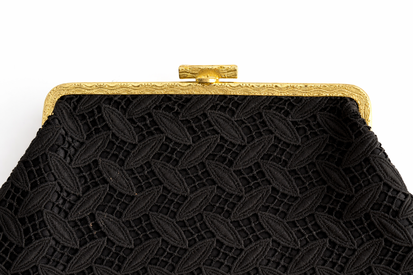 Vintage Black Lace Evening Clutch