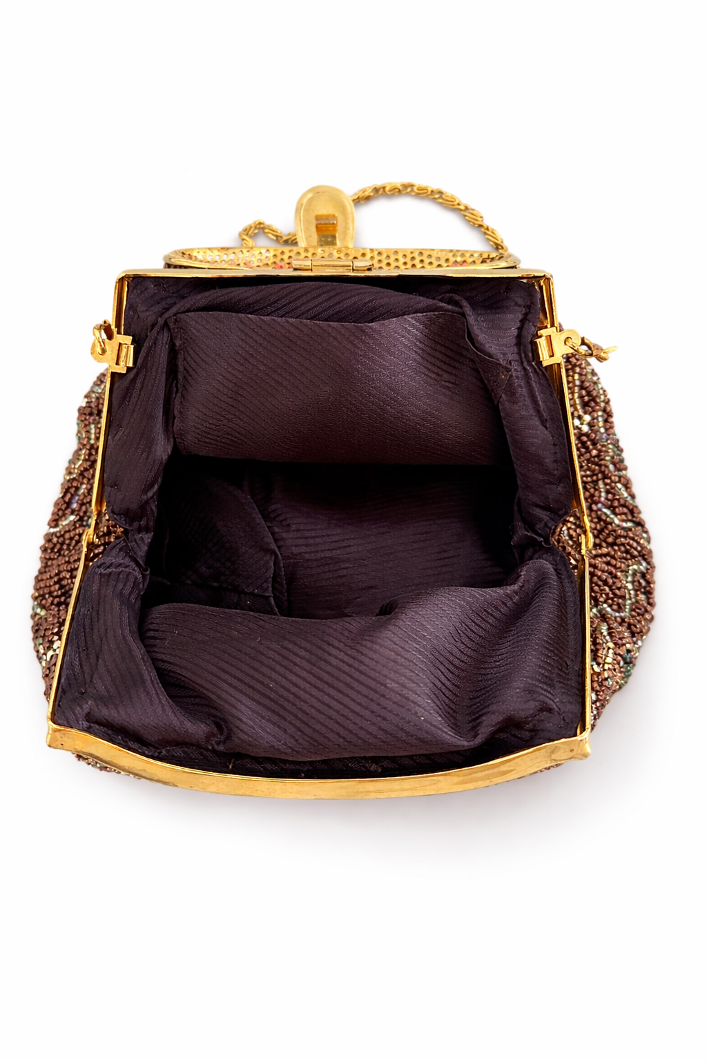 Vintage Bronze Beaded Evening Bag