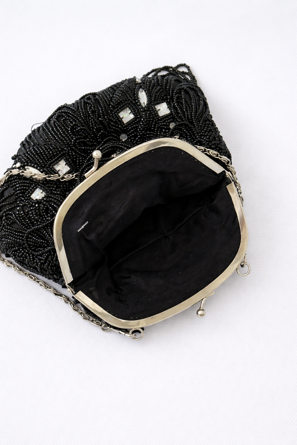 Vintage Beaded Fringe Evening Bag