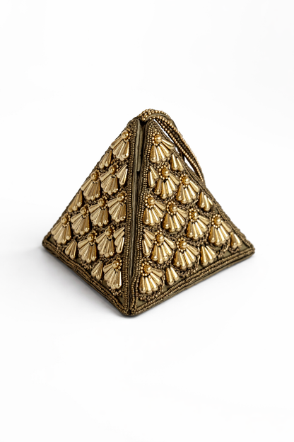 Vintage Triangle Beaded Evening Bag
