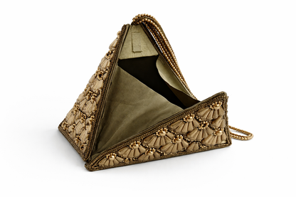 Vintage Triangle Beaded Evening Bag