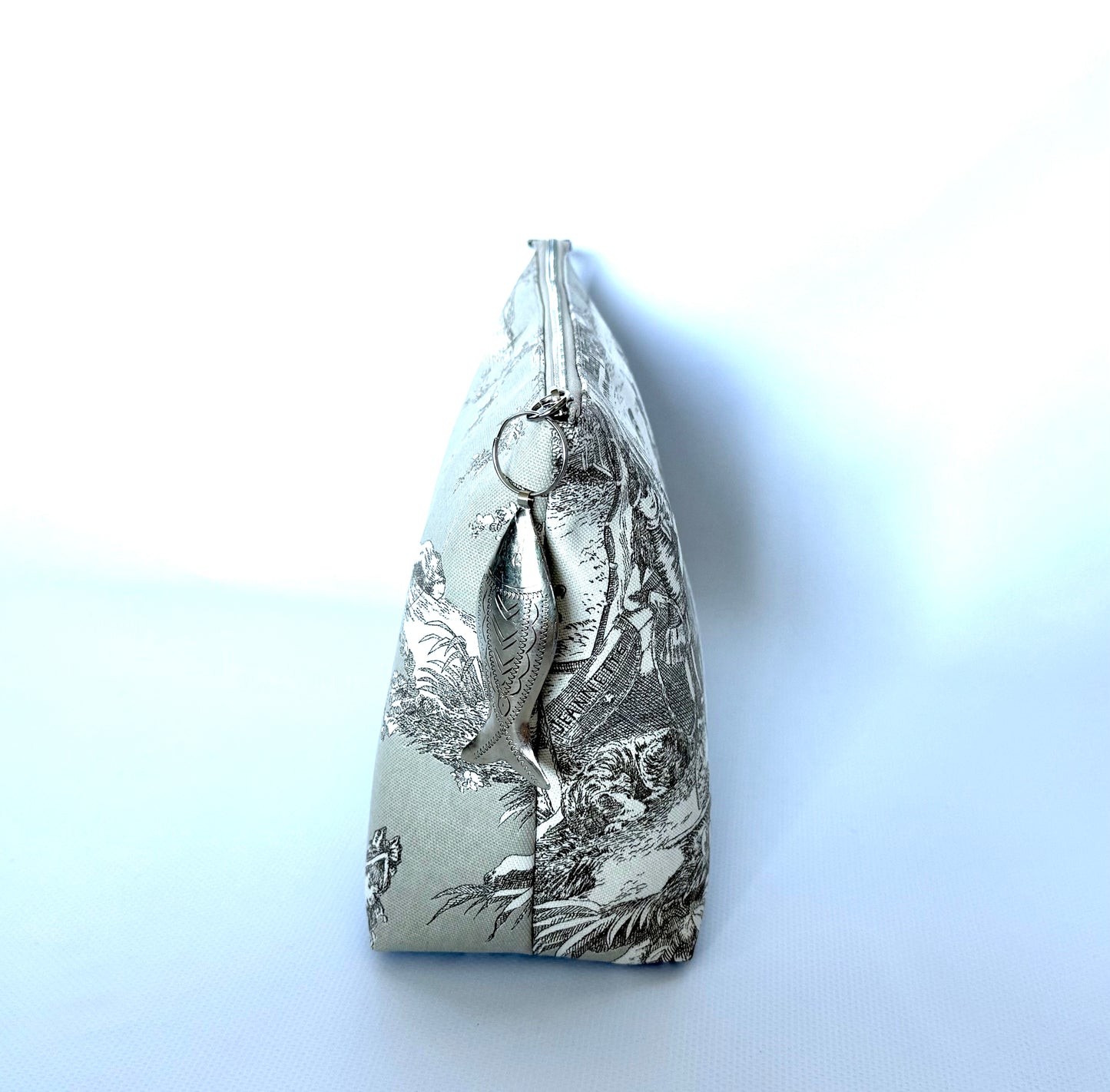 The Grey Toile Pouch