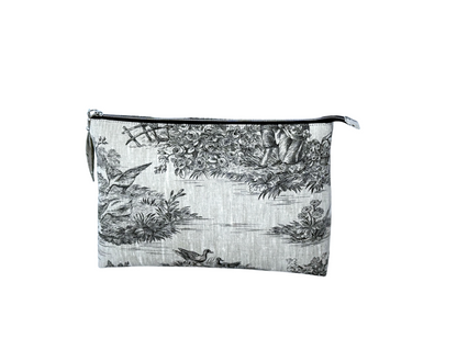 The Black & White Toile Pouch