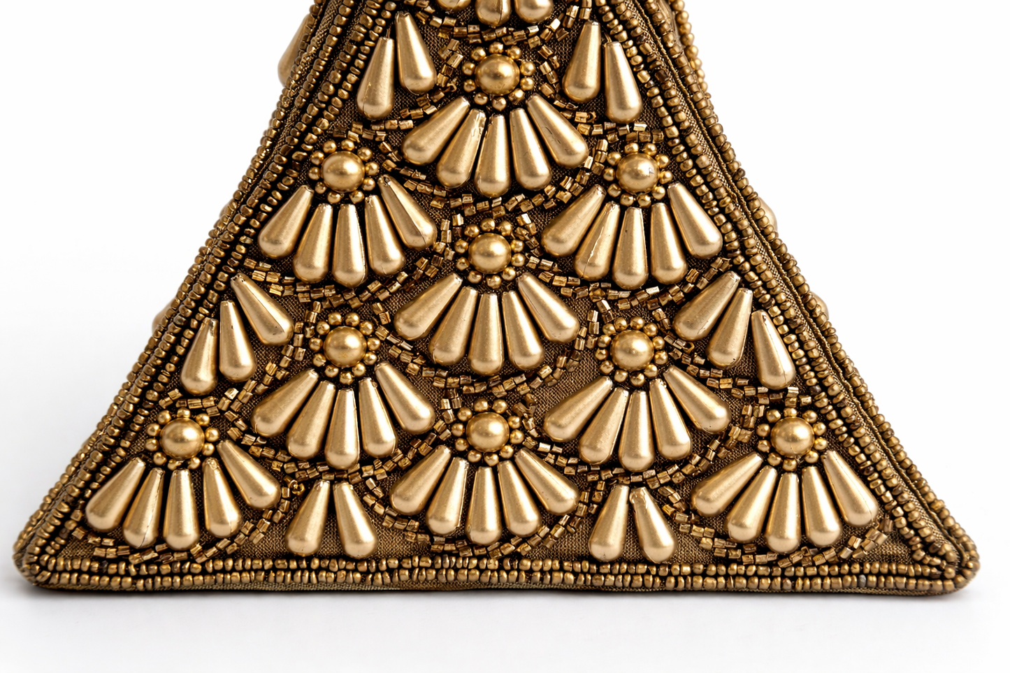Vintage Triangle Beaded Evening Bag