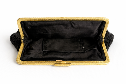 Vintage Black Lace Evening Clutch