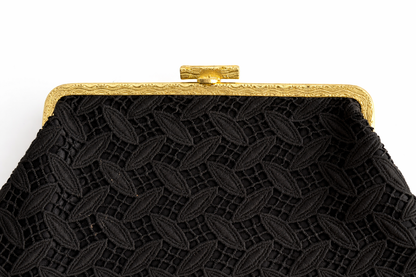 Vintage Black Lace Evening Clutch