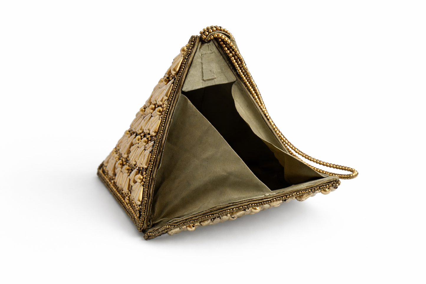 Vintage Triangle Beaded Evening Bag
