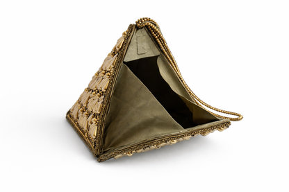Vintage Triangle Beaded Evening Bag